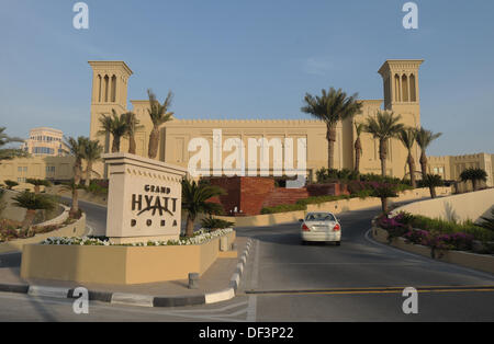 (Dpai-Datei) Ein Datei-Bild vom 6. Januar 2011 zeigt Grand Hyatt Hotel in Doha, Katar. Foto: Andreas Gebert/dpa Stockfoto