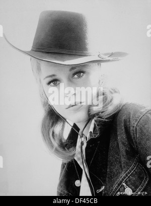 Jane Fonda, Werbung Portrait für den Film, "Cat Ballou", Harold Hecht Produktionen mit Vertrieb über Columbia Pictures, 1965 Stockfoto