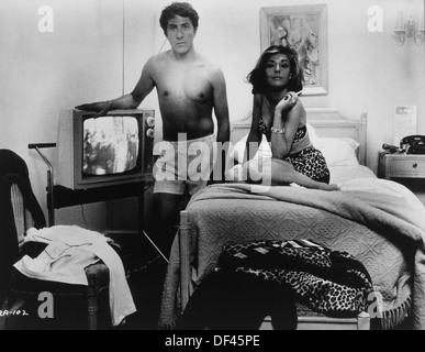Dustin Hoffman und Anne Bancroft, am Set des Films "The Graduate", 1967 Stockfoto