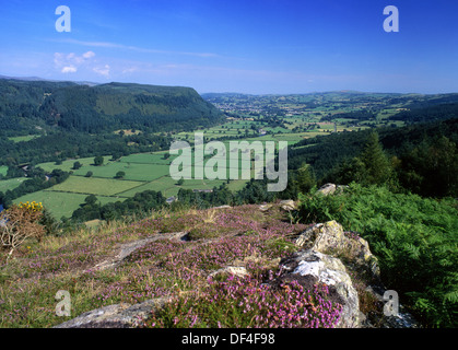 Conwy Valley Gesamtansicht von Mynydd Garthmyn in der Nähe von Betws-y-Coed Blick nach Norden in Richtung Romanum Conwy Grafschaft North Wales UK Stockfoto