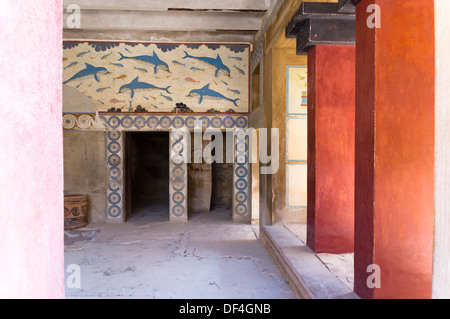 Im Inneren der Palast von Knossos - Queen es Viertel Stockfoto