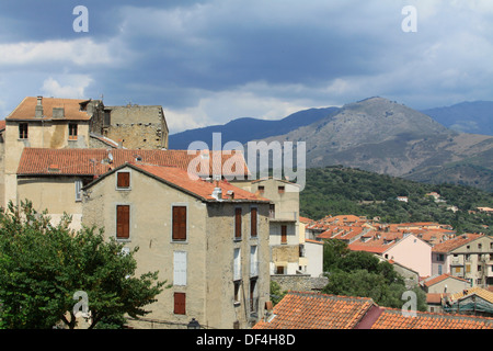 Berge rund um Corte Stockfoto