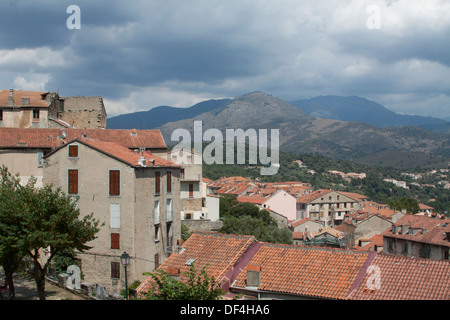 Berge rund um Corte Stockfoto