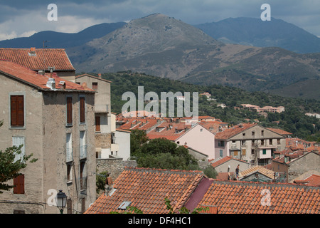 Berge rund um Corte Stockfoto