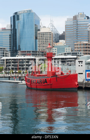 Feuerschiff Carpentaria in Darling Harbour, Sydney Stockfoto