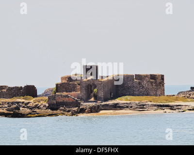 Ruinen auf der kleinen Insel, in Essaouira, Marokko, Afrika Stockfoto