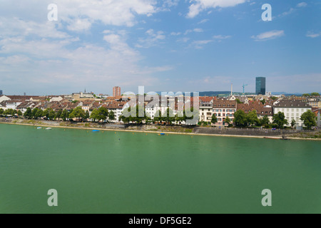 Oberer Rheinweg Riverside, Basel, Schweiz Stockfoto