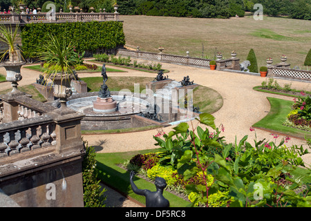 Die Gärten von Osborne House, East Cowes, Isle Of Wight. Ehemaliger Wohnsitz von Königin Victoria und Prinz Albert. Stockfoto