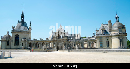 Das äußere des Chateau de Chantilly, Chantilly, Frankreich Stockfoto