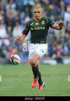 Cape Town, Südafrika. 28. September 2013. , Bryan Habana in Südafrika während der Castle Lager Rugby Meisterschaft Testspiel zwischen Südafrika (Sprinkboks) und Australien (Wallabies) bei DHL Newlands in Kapstadt. Foto von Roger Sedres / ImageSA Stockfoto