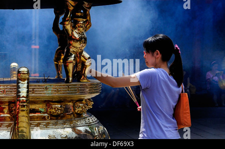 Das älteste Tempel in Taipei, Taiwan ist Longshan, gebaut von den Chinesen. Stockfoto