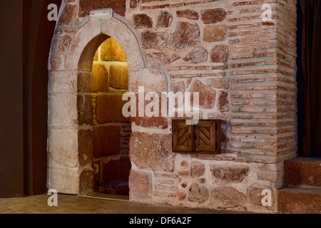 Im Inneren der Halle des Big-Tower der große vorherige (oder Torreon von Don Juan de Austria) in Ciudad Real Alcázar de San Juan. Stockfoto