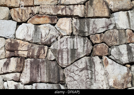 Hintergrund der alten Stein Wand Textur, Nahaufnahme Stockfoto