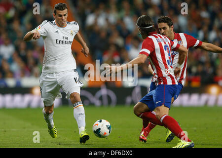 Madrid, Spanien. 28. September 2013. Real Madrid CF gegen Atletico de Madrid (0: 1) im Santiago Bernabeu Stadion. Gareth Bale (Wales Mittelfeldspieler von Real Madrid) Credit: Action Plus Sport/Alamy Live News Stockfoto