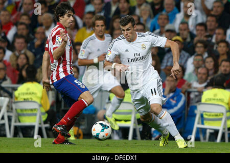 Madrid, Spanien. 28. September 2013. Real Madrid CF gegen Atletico de Madrid (0: 1) im Santiago Bernabeu Stadion. Gareth Bale (Wales Mittelfeldspieler von Real Madrid) Credit: Action Plus Sport/Alamy Live News Stockfoto