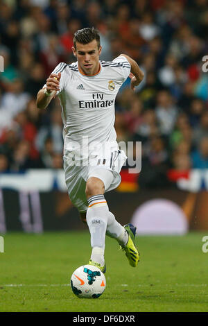 Madrid, Spanien. 28. September 2013. Real Madrid CF gegen Atletico de Madrid (0: 1) im Santiago Bernabeu Stadion. Gareth Bale (Wales Mittelfeldspieler von Real Madrid) Credit: Action Plus Sport/Alamy Live News Stockfoto