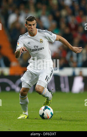 Madrid, Spanien. 28. September 2013. Real Madrid CF gegen Atletico de Madrid (0: 1) im Santiago Bernabeu Stadion. Gareth Bale (Wales Mittelfeldspieler von Real Madrid) Credit: Action Plus Sport/Alamy Live News Stockfoto