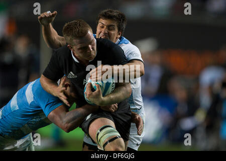 La Plata, Argentinien. 28. September 2013. Während der Rugby-Meisterschaft Befestigung zwischen Argentinien und All Blacks. Estadio Unico De La Plata. Ben Smith. Bildnachweis: Aktion Plus Sport/Alamy Live-Nachrichten Stockfoto