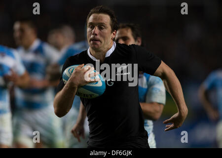 La Plata, Argentinien. 28. September 2013. Während der Rugby-Meisterschaft Befestigung zwischen Argentinien und All Blacks. Estadio Unico De La Plata. Ben Smith. Bildnachweis: Aktion Plus Sport/Alamy Live-Nachrichten Stockfoto