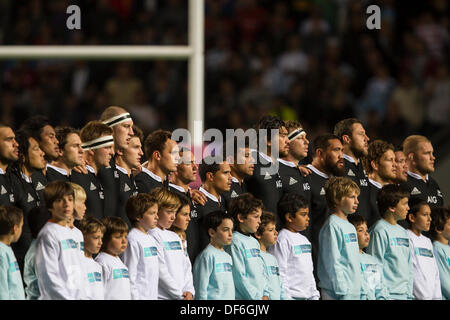 La Plata, Argentinien. 28. September 2013. während der Rugby-Meisterschaft Befestigung zwischen Argentinien und All Blacks. Estadio Unico De La Plata. Bildnachweis: Aktion Plus Sport/Alamy Live-Nachrichten Stockfoto