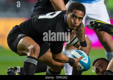 La Plata, Argentinien. 28. September 2013. während der Rugby-Meisterschaft Befestigung zwischen Argentinien und All Blacks. Estadio Unico De La Plata. Aaron Smith. Bildnachweis: Aktion Plus Sport/Alamy Live-Nachrichten Stockfoto