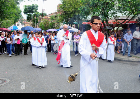 Via Crucis - Ostern in Buenos Aires Bezirk MEDELLIN - Abteilung von Antioquia. Kolumbien Stockfoto