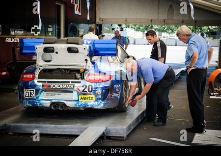Porsche 911 GT3 Auto getestet nach dem Baltimore Grand Prix Stockfoto