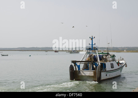 Europa, Spanien, Huelva Isla Cristina, Boot, Fishman, Landschaft, Meer. Stockfoto