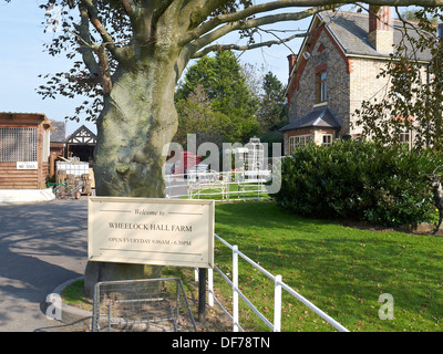 Willkommen Sie bei Wheelock Hall Farm Shop anmelden, Cheshire UK Stockfoto