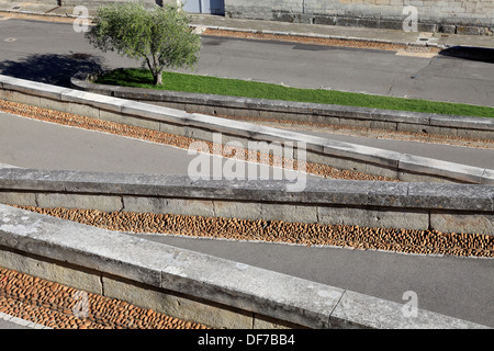 Rocher des Doms Hang Garten von Avignon. Stockfoto