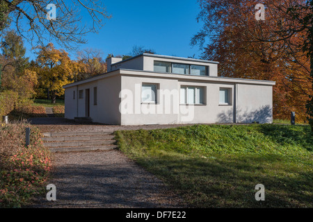 Haus am Horn Gebäude, entworfen von Georg Muche als pilot House, 1923, UNESCO Weltkulturerbe, Herbststimmung, Weimar Stockfoto