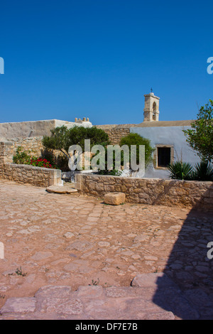 Griechisch-orthodoxe Kirche an die antike Stadt Aptera in Westkreta. Stockfoto