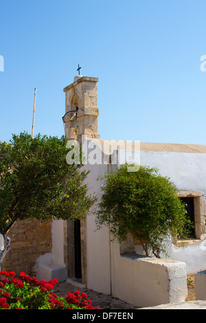 Griechisch-orthodoxe Kirche an die antike Stadt Aptera in Westkreta. Stockfoto