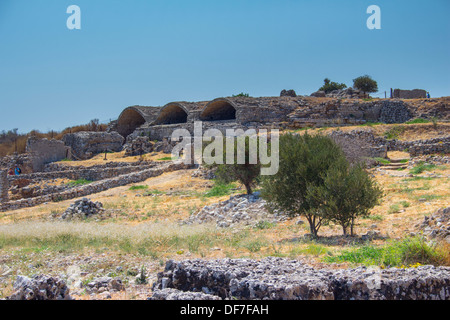 Römische Ruinen in die antike Stadt Aptera in Westkreta. Stockfoto