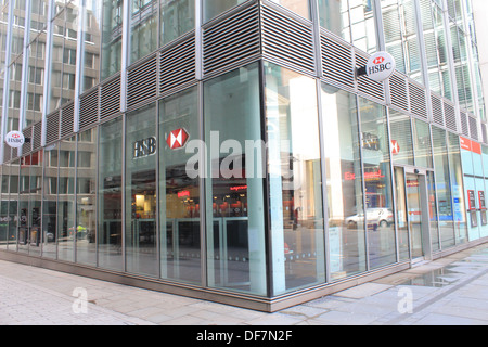 Hongkong und Shanghai Bank (HSBC) Niederlassung in The City of London UK Stockfoto