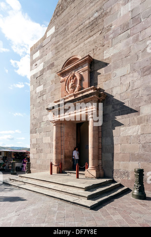 Stein-Sockel der Statue El Pipila. Stockfoto