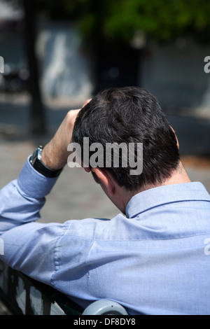 EINSAMKEIT, MANN Stockfoto