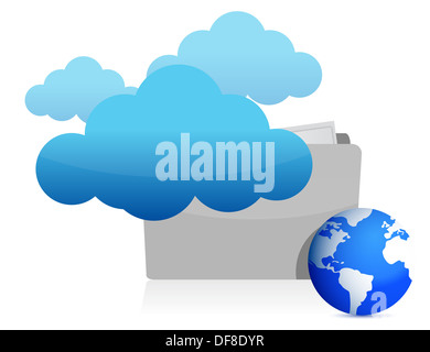 Cloud-computing-Konzept Abbildung Informationsdesign Stockfoto