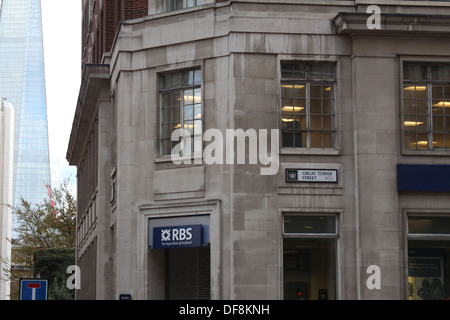 Royal Bank of Scotland (RBS) Niederlassung in The City of London UK Stockfoto