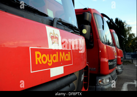 Red Royal Mail Daf Lieferung Transporter oder LKW UK Stockfoto