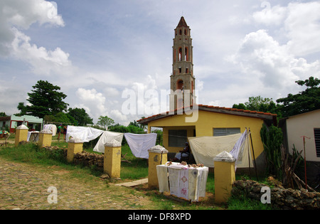 Turm auf dem Anwesen Manaca-Iznaga im Valle de Los Ingenios in der Nähe von Trinidad, Kuba Stockfoto