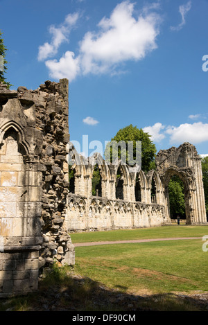 Str. Marys Abbey Museum Gardens, New York, North Yorkshire, England. Stockfoto