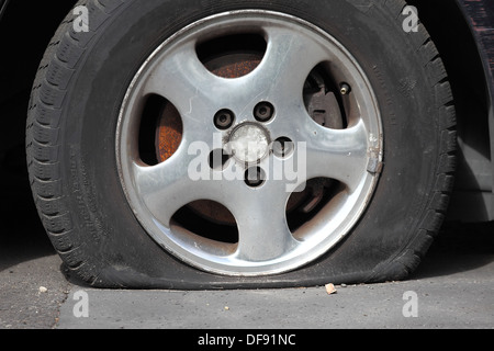 Reifenpanne Stockfoto