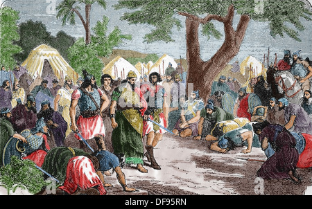 Hanno das große war ein reicher Aristokrat der karthagischen im 3. Jahrhundert v. Chr.. Farbige Gravur. Stockfoto