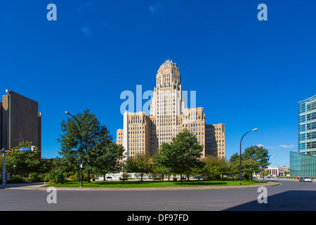 Art-Deco-Stil Rathaus Gebäude abgeschlossen im Jahr 1931 von Dietel, Wade & Jones auf Niagara Quadrat in Buffalo New York Stockfoto