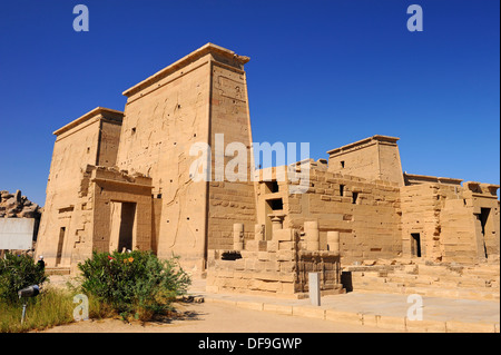 Tempel der Isis in Philae Insel - Assuan, Oberägypten Stockfoto