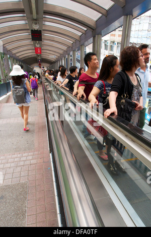 Mid-levels Fahrtreppen in Central, Hong Kong. Stockfoto