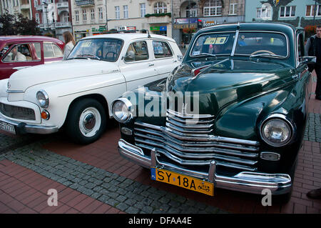 Historisches Fahrzeugparade in Bytom Stockfoto