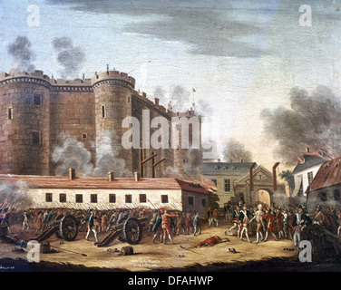 Französische Revolution. Der Sturm auf die Bastille. 14. Juli 1789. Öl auf Leinwand. 18. Jahrhundert. Carnavalet-Museum. Paris. Frankreich. Stockfoto