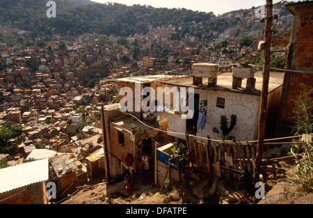 Rocinha Bora, Rio De Janeiro, Brasilien. Rocinha ist eines der größten Favellas in Lateinamerika. Stockfoto